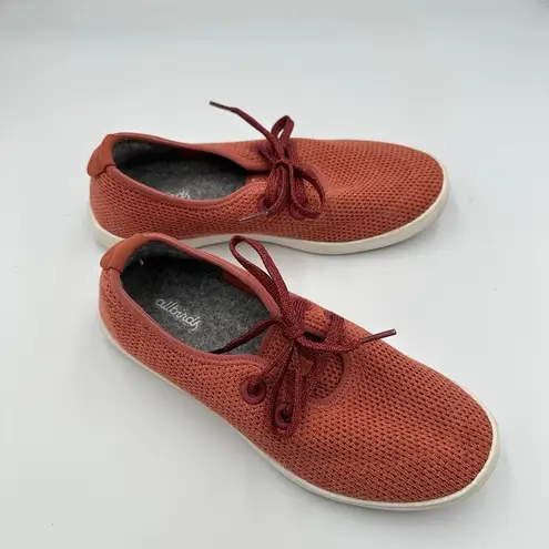 Allbirds Women's Wool Runners Coral Pink Lace Up Casual Sneakers Shoes Size 8