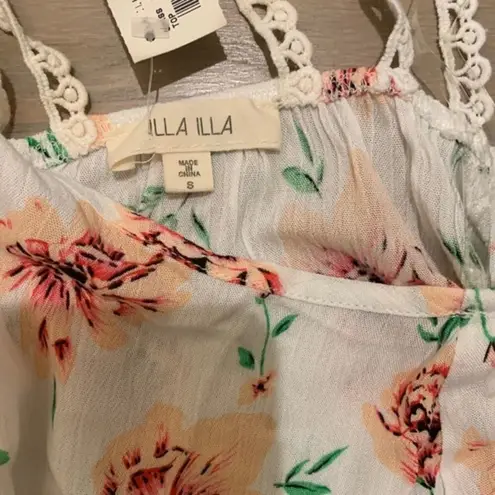 Illa Illa  floral Crop Top NWT