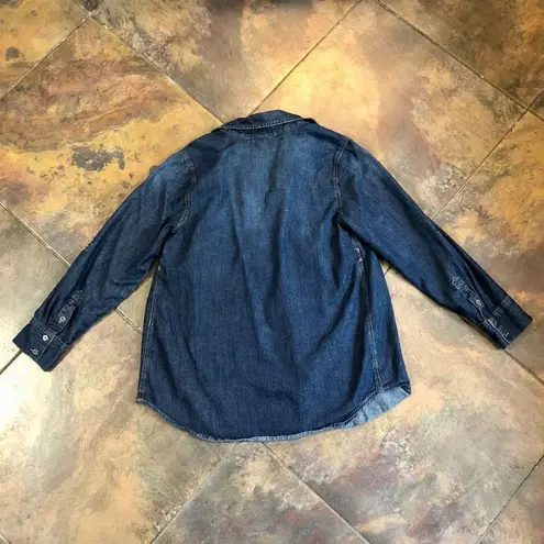 Liz Lange  Maternity Denim Blue Front Pockets Size Medium thumbnail 14