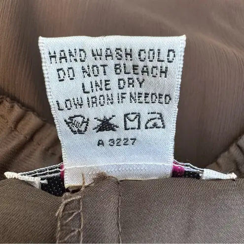 Vintage Victor Costa Occasion Brown Layered Ribbon Midi Chiffon Skirt Size Small