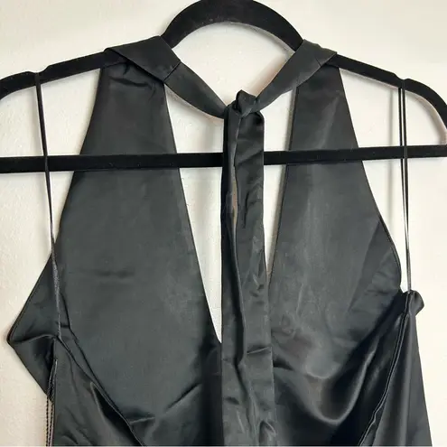 Jason Wu Black Satin Halter Dress MIDI NWT