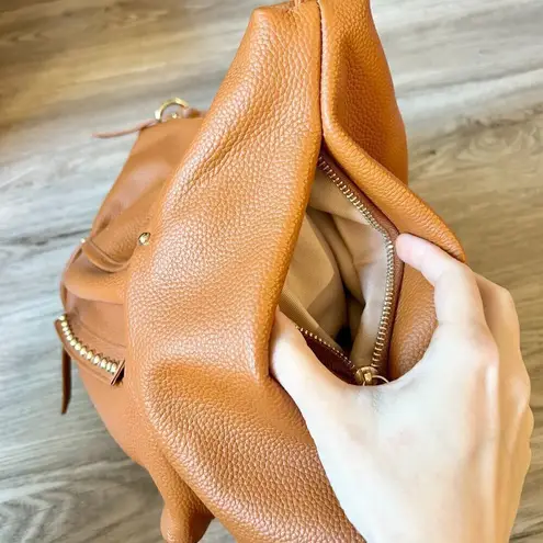 Laggo Joyce Hobo Leather Bag in British Tan NWOT Brown