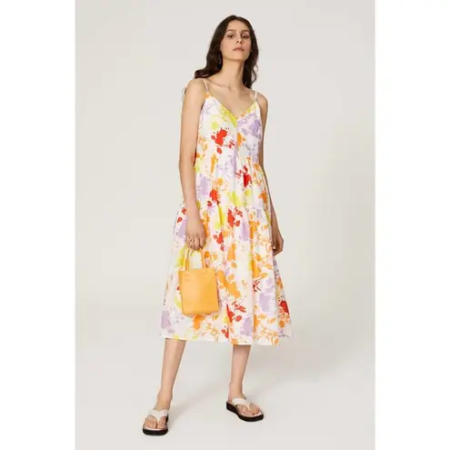 Peter Som Collective Sleeveless Floral Printed Midi Dress Size 8
