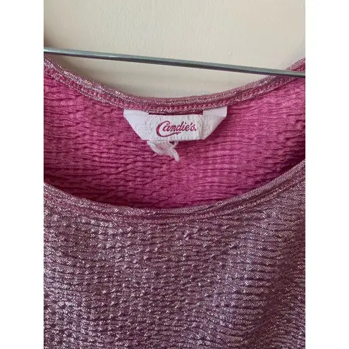 Candie's Vintage Y2K Pink Sparkly Candie’s Shirt XL