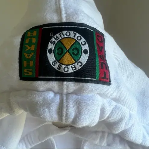 Cross Colours Tupac Halo Crop White Hoodie Women's Size Medium