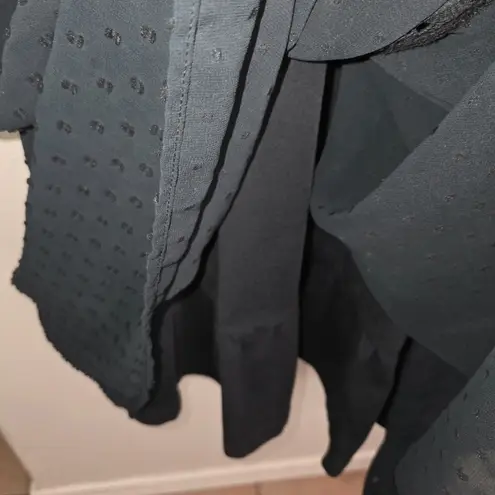 Matilda Jane Women's Dress Medium Nostalgia Charlie Swiss Dot Black Peasant