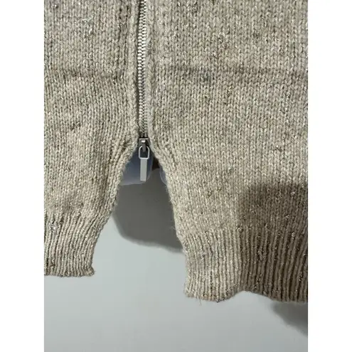 FABIANA FILIPPI Knitted Vest With Drawstring Hood Cashmere EUC Size M Tan Size M