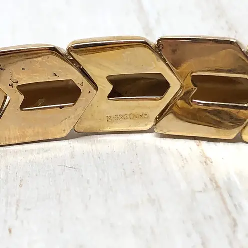 Sterling Silver with gold overlay stretch bangle, 22.3g