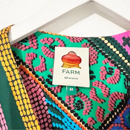 Farm Rio NEW Dotted Patch Scarf Wrap Dress Medium M