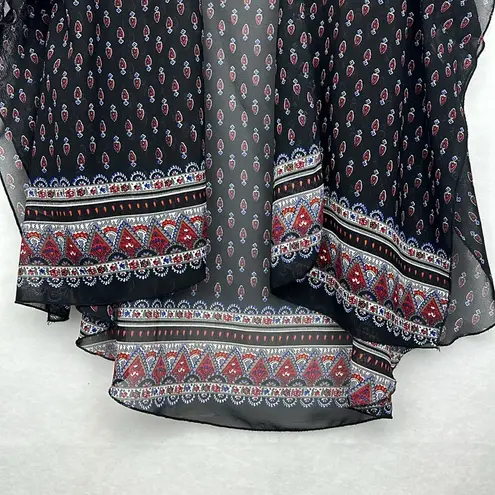 Live 4 Truth Women’s Paisley Print Boho Chiffon Cover Up/Kimono/Tunic/Cardigan Sz M