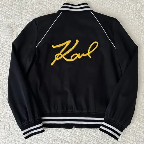 Karl Lagerfeld Paris Karl Patch Varsity Bomber Jacket Women’s Medium
