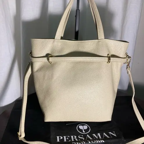 Persaman New York Italian Leather Luxury Tote crossbody Bag with dust bag