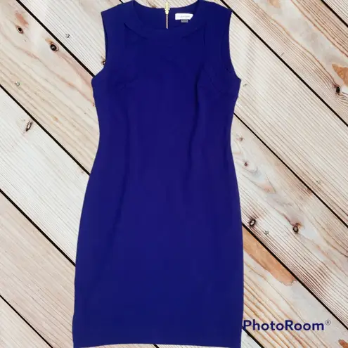 Calvin Klein EUC!  Sheath Dress in Sapphire Blue Size 6