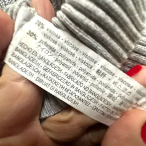 Bershka BSK Girl grey long sleeve bodycon dress