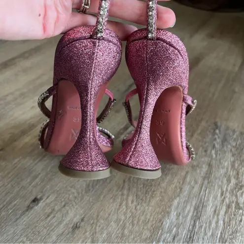 Amina Muaddi
Gilda Crystal Glitter Sandals Barbie Pink