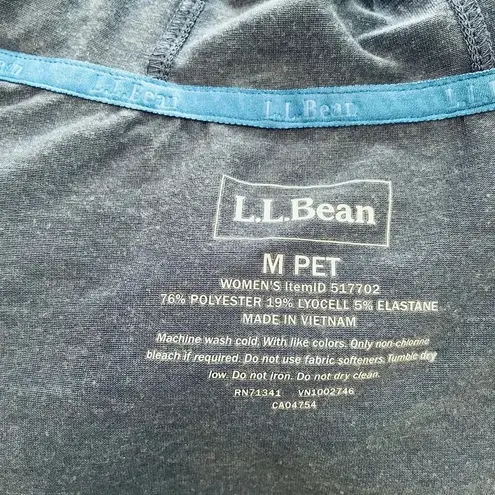 L.L.Bean  Lightweight Hooded Performance Shirt Gray Size Medium Petite