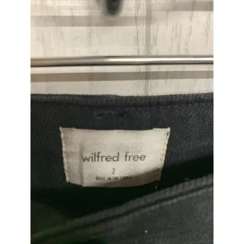 Wilfred Free Womens Size 2 Black Cargo Denim Pants EUC