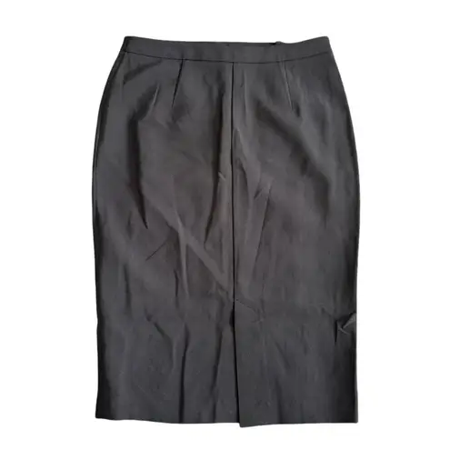 FRNCH  Front Button Midi Bodycon Skirt in Black, Size L