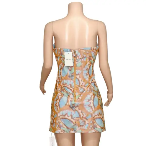 With Jean WITH JÉAN Chloe Corset Dress, Papi Butterfly Print, XL