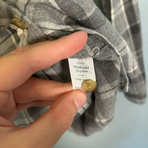 Marine layer Marine Layer Women's Meadow Button Down in Grey Plaid Size XS Preppy Cozy