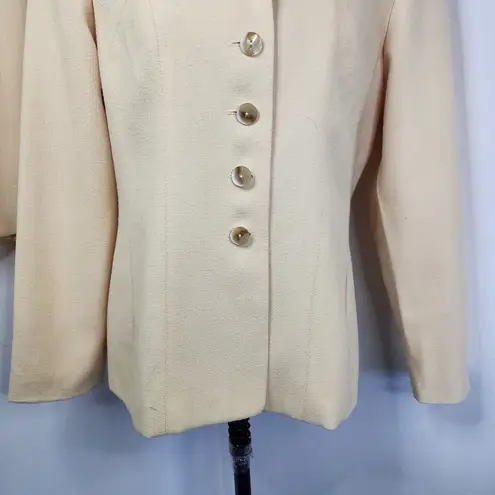 Kasper Vintage Yellow Wool Blend Blazer Jacket Skirt Set