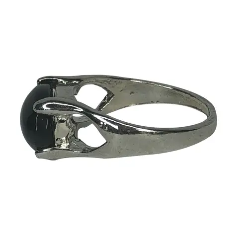 Black Stone Silver Ring