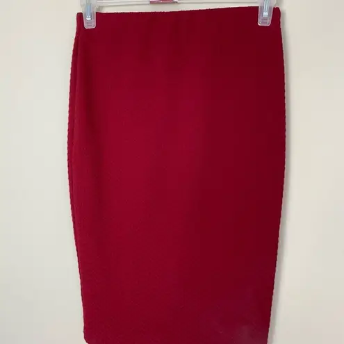 Brat Star #138 red stretch pencil skirt