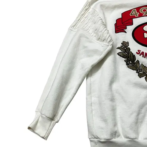 Vintage Spirit Cliff Engle SF 49ers Turtleneck Sweatshirt 90s Size Large White