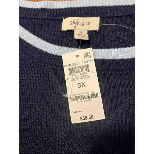 Style & Co  Pointelle top sz 3X NWT