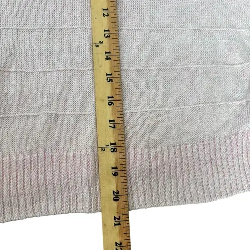 Pink 100% Linen‎ Knit Sweater Sz XS Soft Girl Coquette Preppy Cottage Core