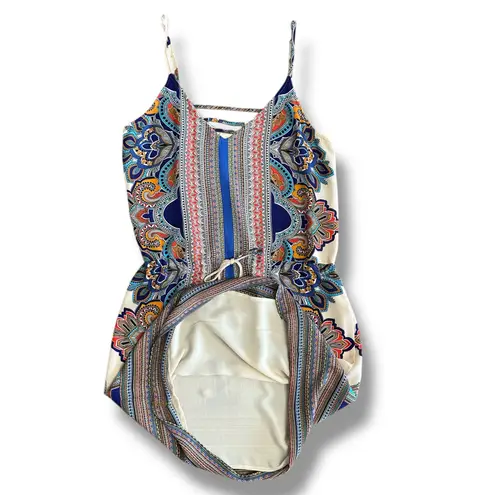 Lucy & Laurel Lucy & Laurel Women’s Size 8 Boho Tribal Print Mini Dress Adjustable Straps