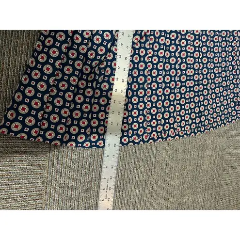 Leslie Fay Vintage Midi Skirt Women's Petite 16P Medallion Print Pleated Pull On