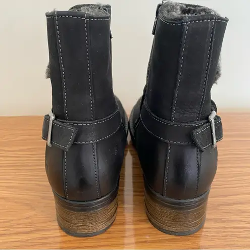 New Without Box Taos Combo Leather Engineer Boots Black Sz 41 US 10.5