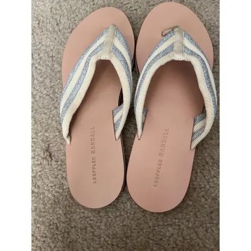 Loeffler Randall New Shimmery Metallic thong flip flip sandals size 8.5