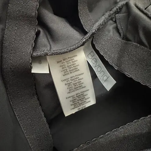 NEW Beyond Control Grommet Swim Tummy Control Dress Women's Black Size 8