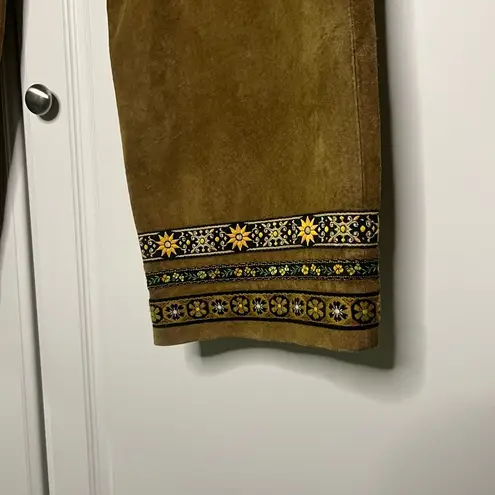 Bagatelle Vintage 1970s Suede Folk Cottage core Pants