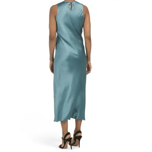 ATM Anthony Thomas Melillo Silk Charmeuse Bias Cut Midi Dress Large New