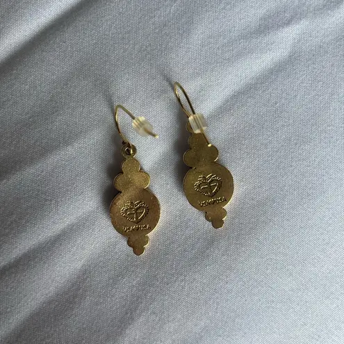 Authentic Virgins Saints & Angles (VSA) San Benito Lucia Dangle Earrings… Gold