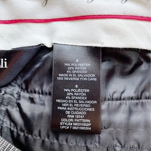 Norma Kamali Pants Black & White Glen Plaid Wide Leg Dress Trouser Womens Size 6