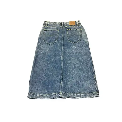 Lee  Vintage Modern High Rise‎ Midi Denim Skirt 32 Western 80s Grunge Blue - Image 3