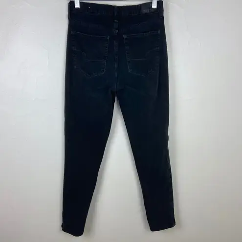 American Eagle  360 Next Level Stretch Super Hi-Rise Jegging Distressed Black 6R