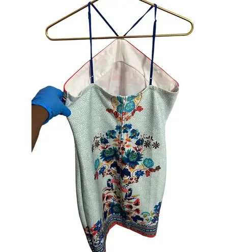 Bisou Bisou Halter Neck Dress Bodycon Womens Size 10 Floral Sundress Sleeveless