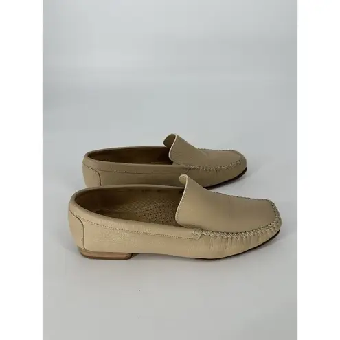 Vintage Joy Harper Women's Leather German Loafers Neutral Beige Size 37 US 6 Tan