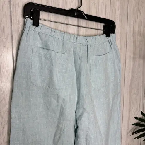 Liz Claiborne  Sport 100% Linen Wide Leg Tie Waist Pants size 6