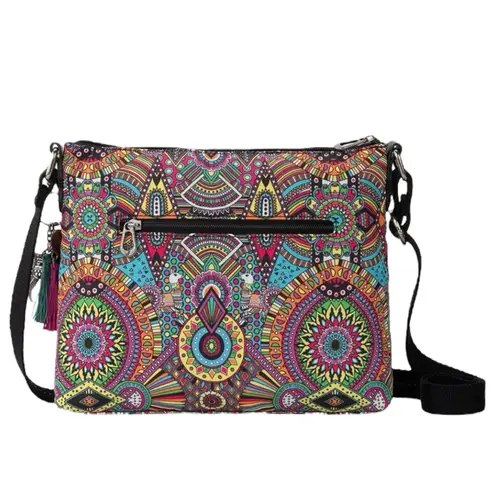 Sakroots Rainbow Wanderlust Artist Circle Eco Twill Crossbody
