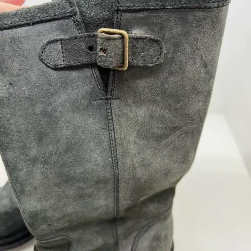 Fiorentini + Baker Mike moto Boot green pull on adjusable buckles sz 36.5 US 6.5