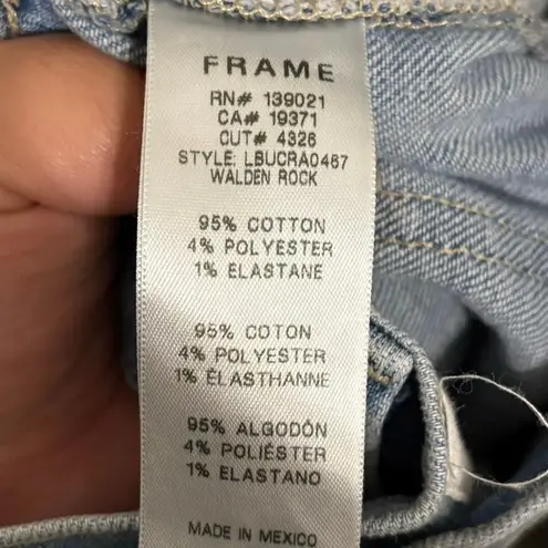 Frame Le Beau Distressed Crop Straight Leg Jeans Size 23