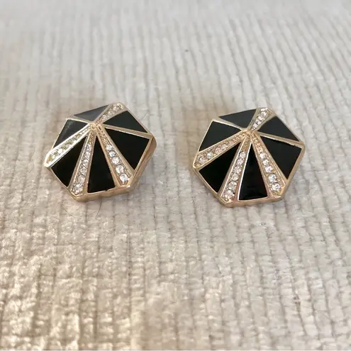 Christian Dior  Vintage Enamel Clip On Earrings