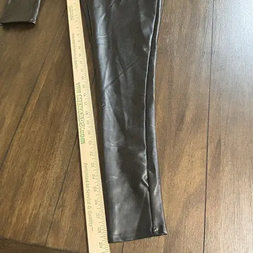 Spanx Assets By  Faux Leather Leggings Size XL Black All over Shaping 20258R
