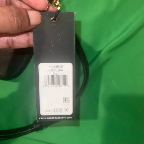 Karl Lagerfeld Black and Pink Cat Maybelle Crossbody Bag